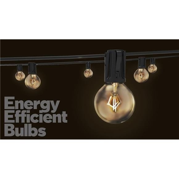 String Lights, LED 25Ft G40 Globe String Lights with Bulbs-UL Listd for Indoor - Picture 2 of 7